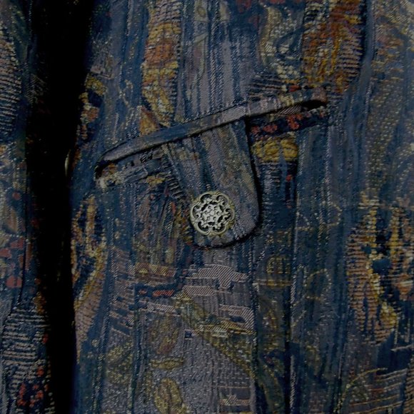 TanJay | Vintage | Gold Glitter Textured Jacket | Size 8 - Picture 5 of 6